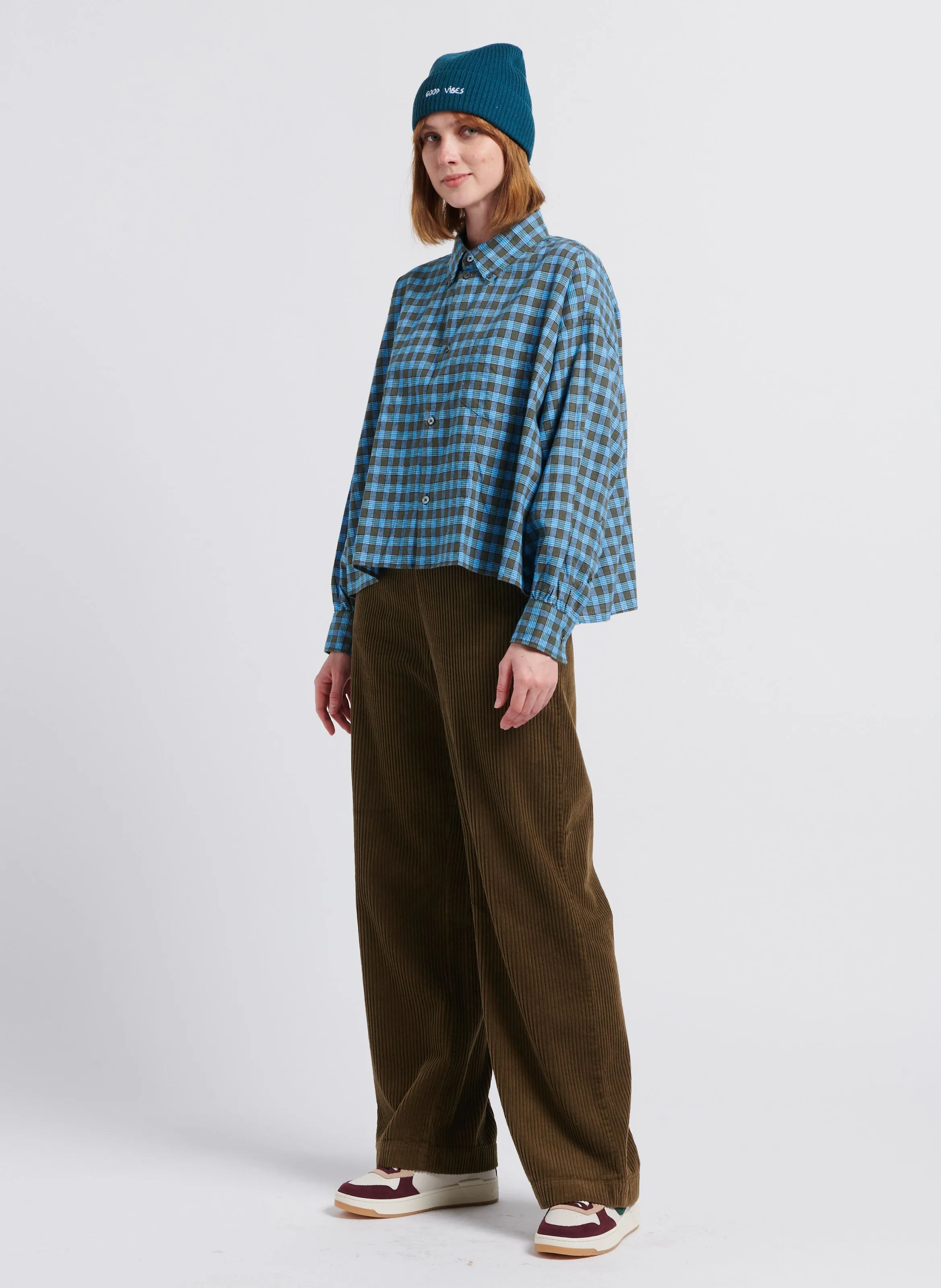  BELLEROSE   DAVIS - Pantaloni in velluto di cotone a coste | Verde