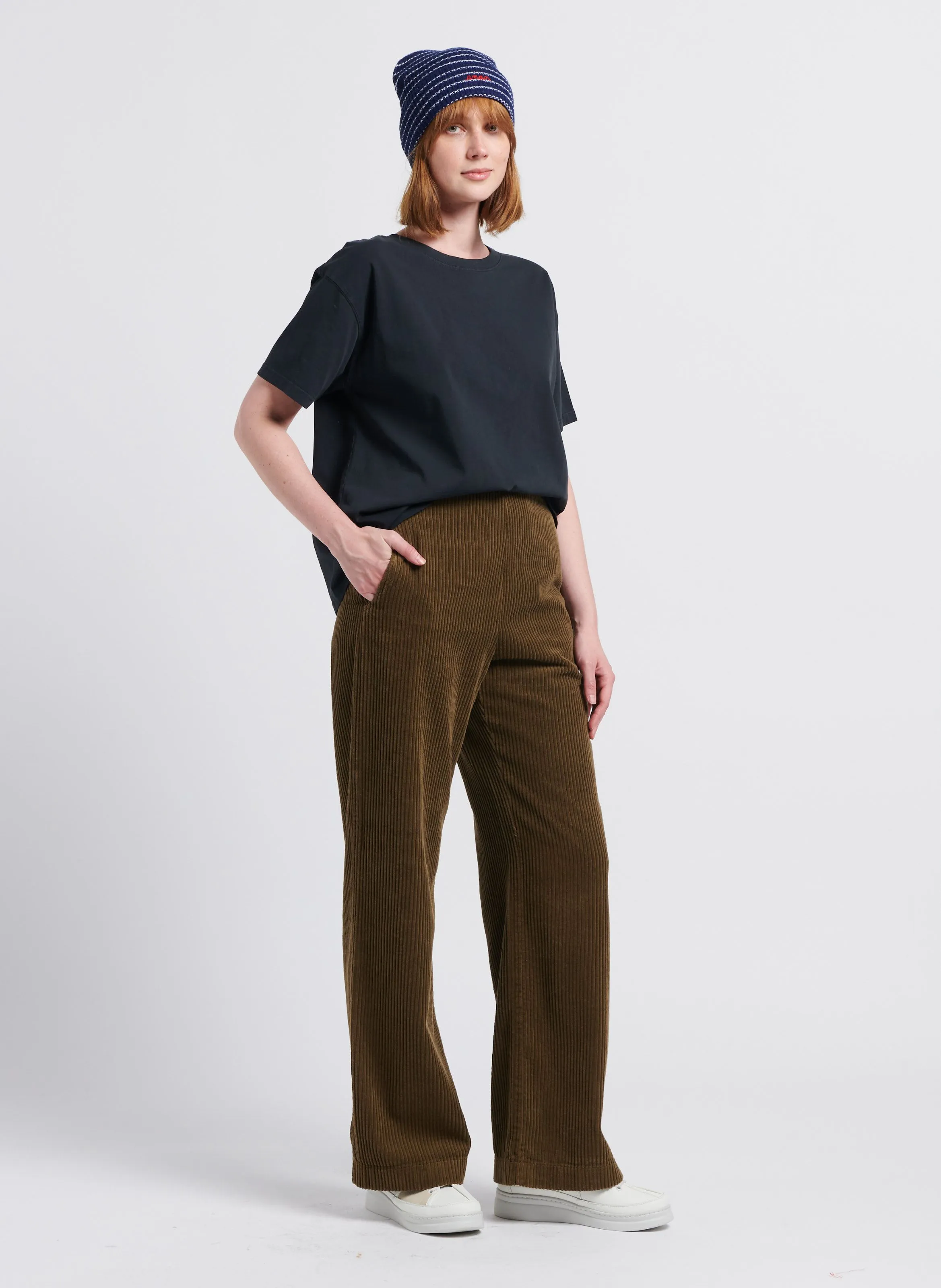  BELLEROSE   DAVIS - Pantaloni in velluto di cotone a coste | Verde