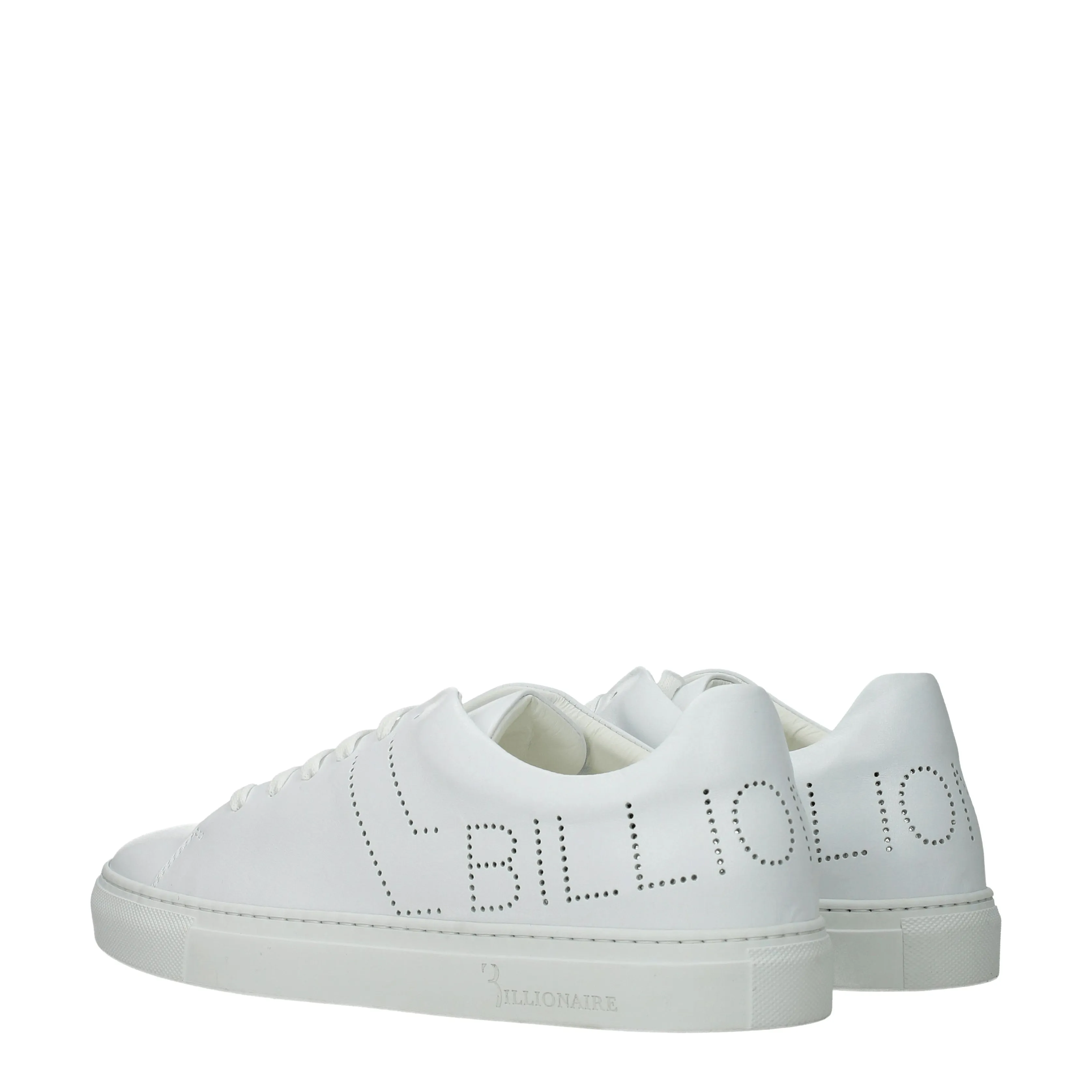 Billionaire Sneakers Uomo Pelle Bianco/Bianco Ottico