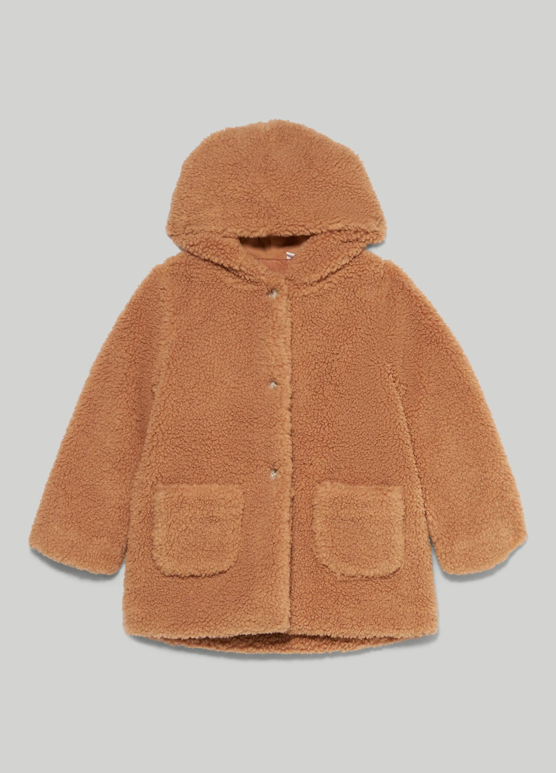 BLUKIDS  Cappotto in teddy imbottito con cappuccio