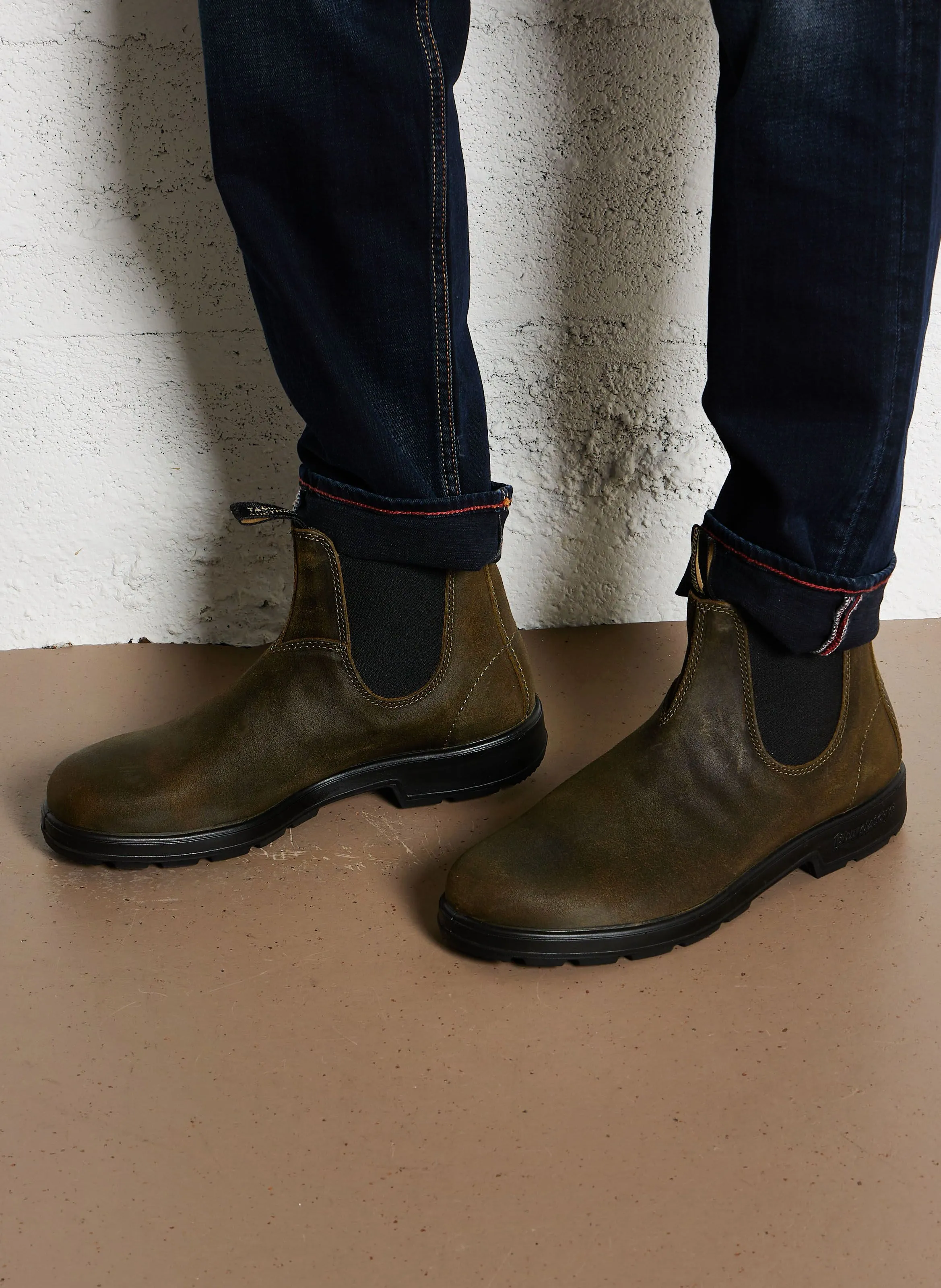  BLUNDSTONE   ORIGINAL CHELSEA - Stivali in misto pelle | Kaki