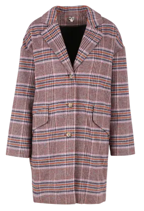  BONTON   Cappotto con revers a quadri in misto cotone | Multicolore