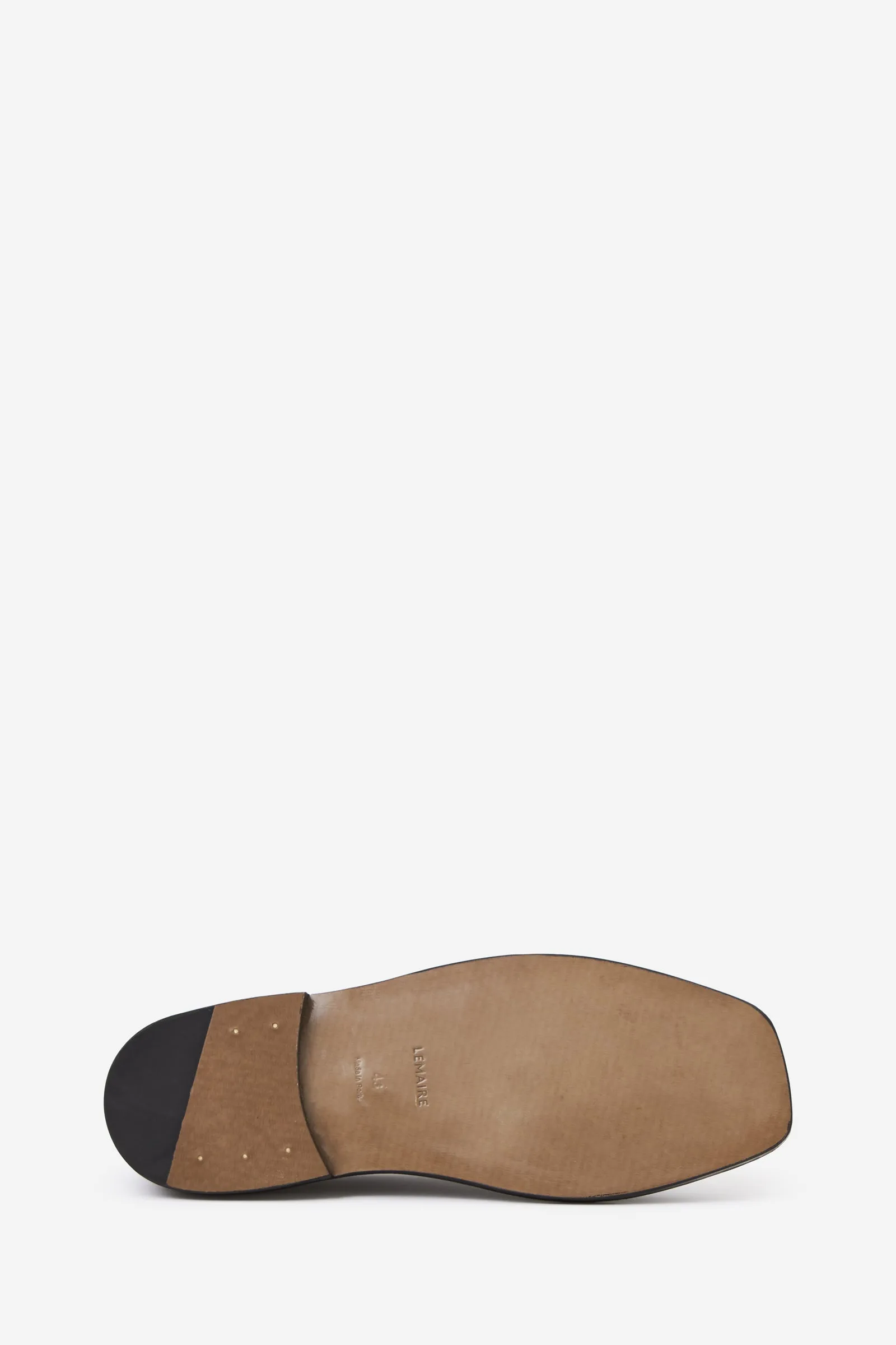 Calzature FLAT PIPED SLIPPERS in pelle marrone