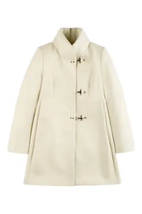 cappotto donna Romantic Coat in Lana avorio