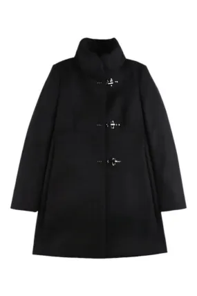 cappotto donna Romantic Coat in Lana nero