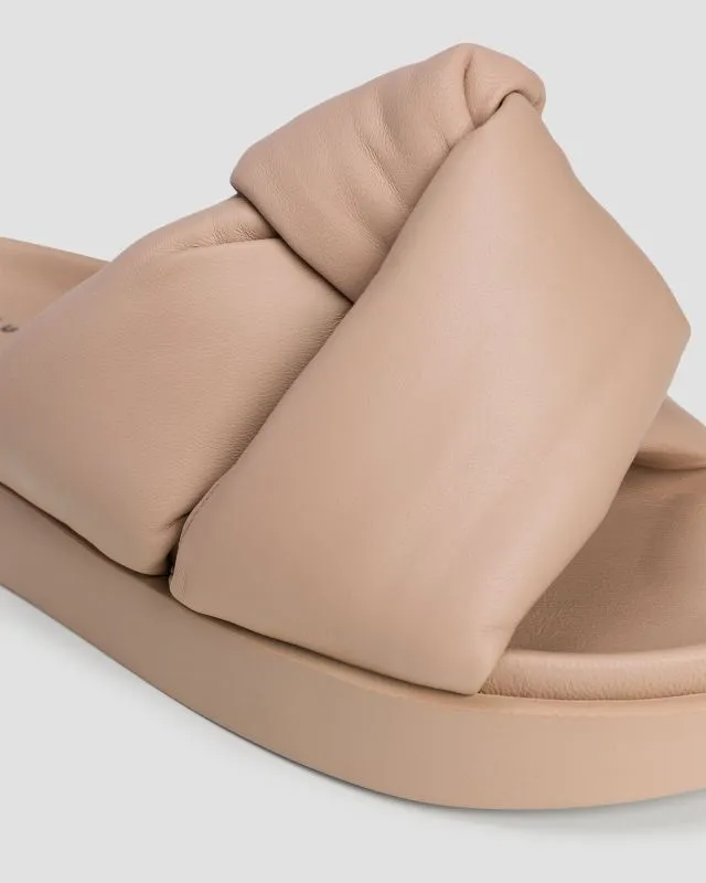 Ciabatte beige da donna Inuikii Soft Crossed