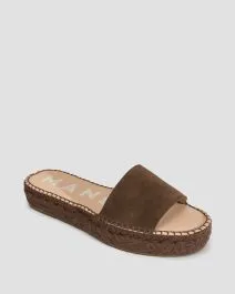 Ciabatte da donna Manebi Hamptons Double Sole Slides marroni