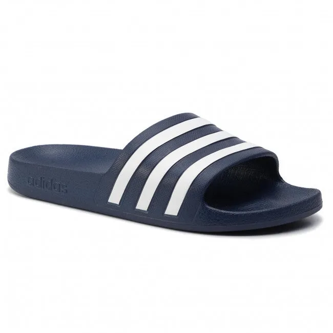 Ciabatte uomo ecopelle Adidas Adilette Aqua blu dark/white F35542