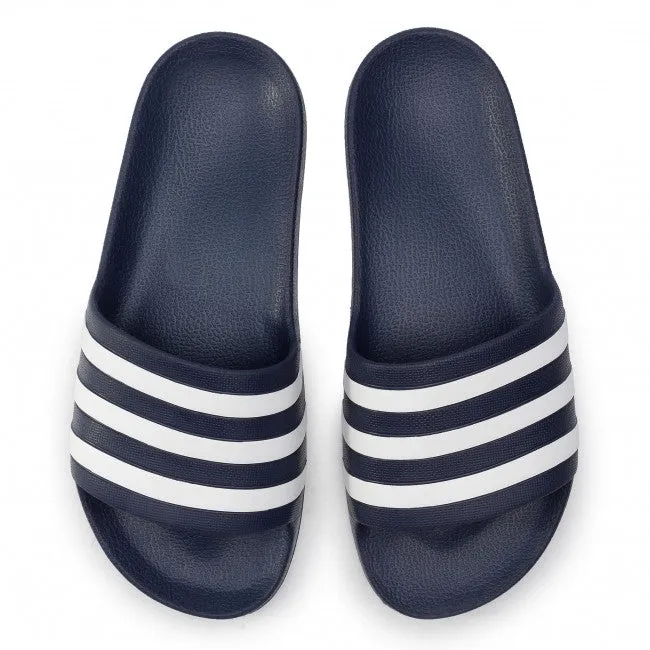 Ciabatte uomo ecopelle Adidas Adilette Aqua blu dark/white F35542