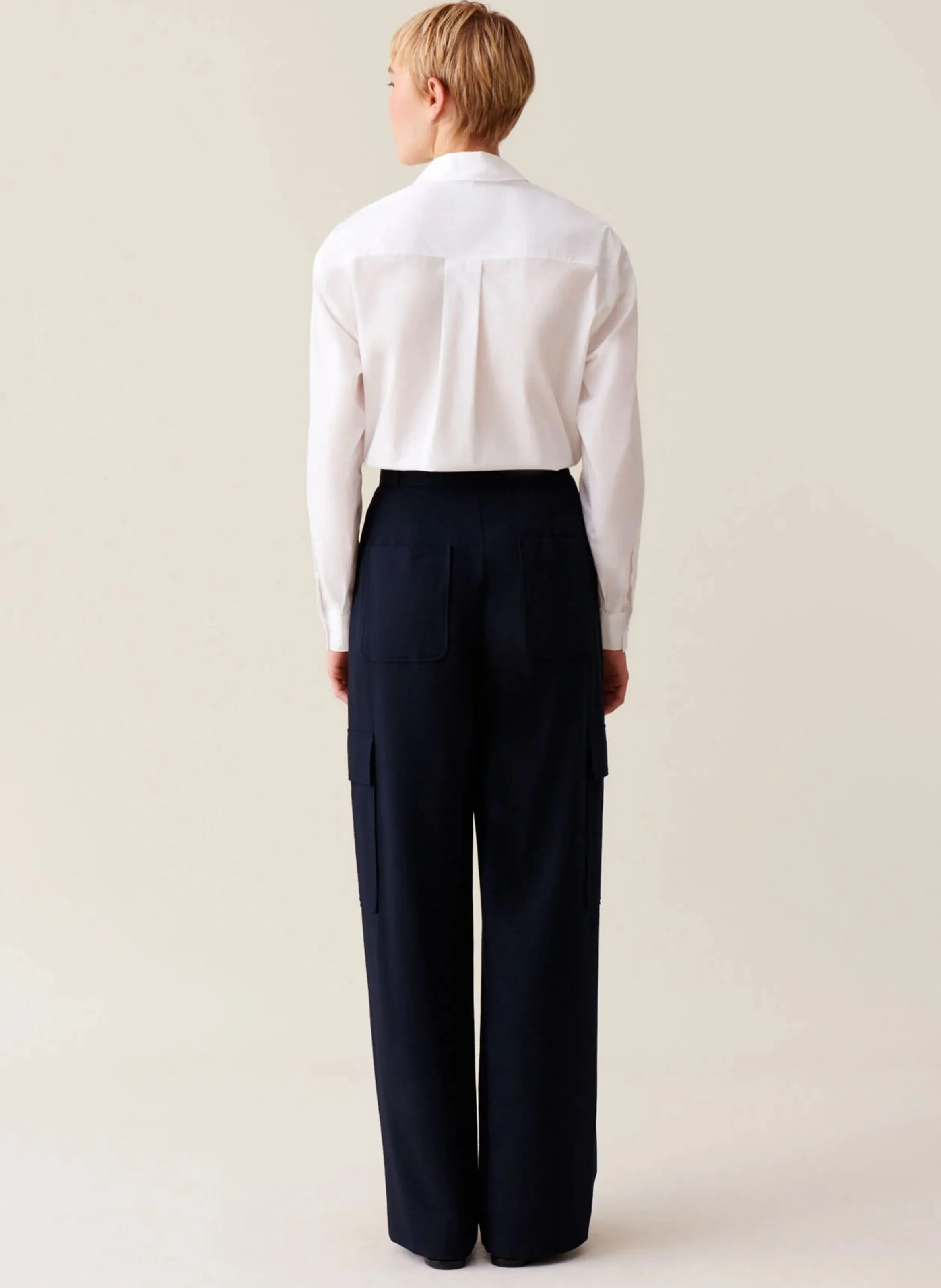  CLAUDIE PIERLOT   Pantaloni dritti a vita alta | Blu