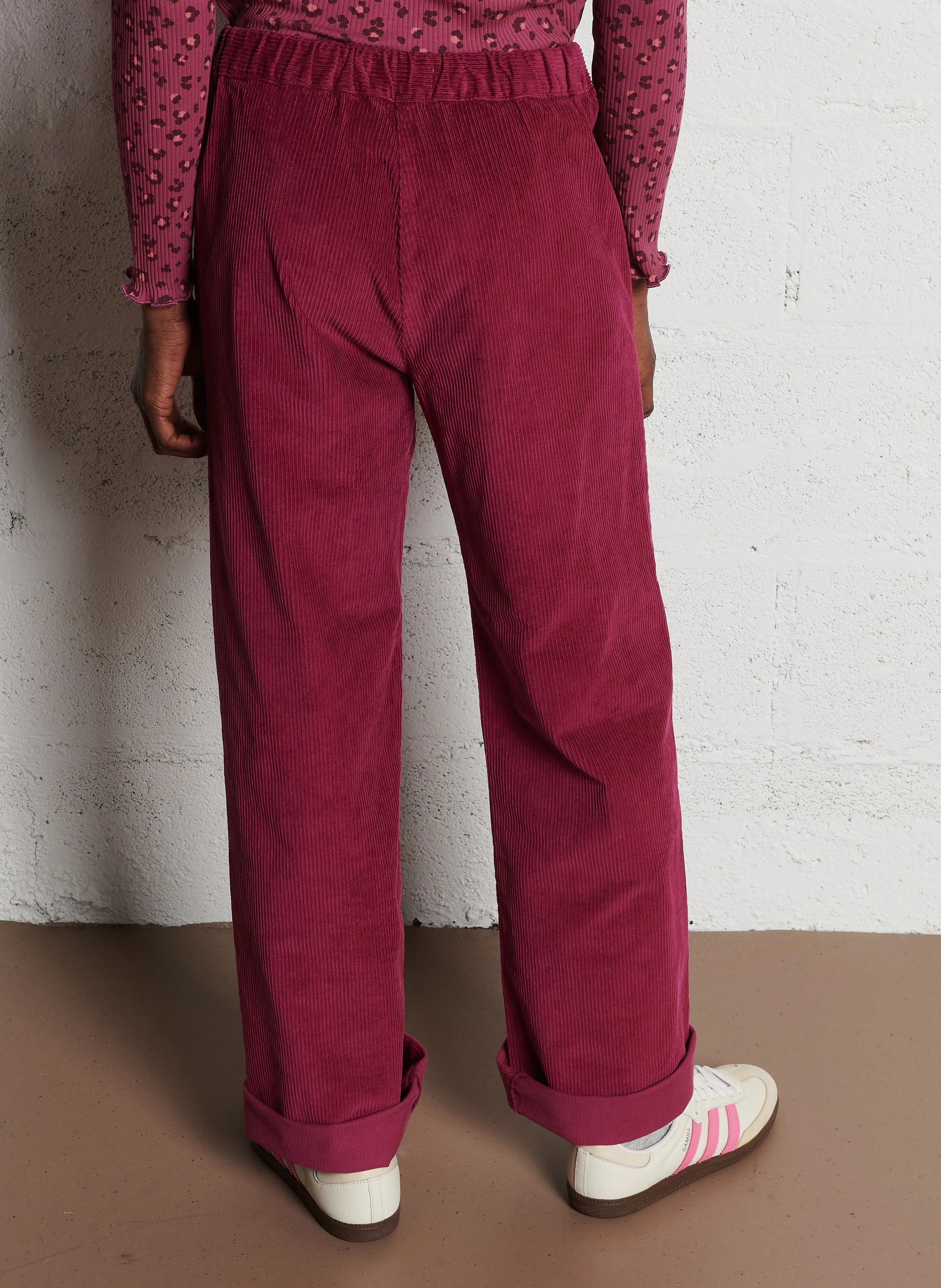  DES PETITS HAUTS   SIANOU - Pantaloni diritti in cotone | Rosa