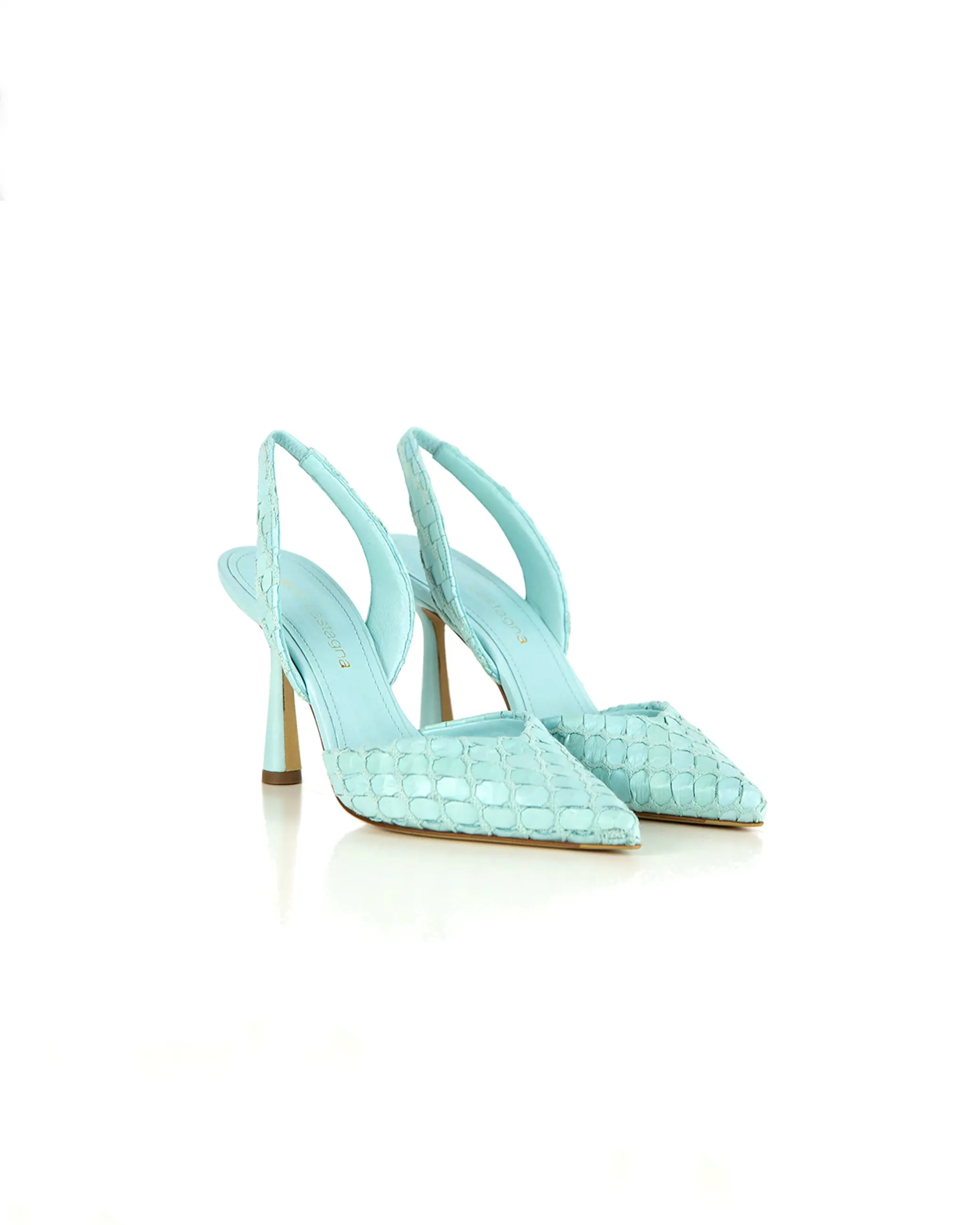 Décolleté Rosalba slingback cielo