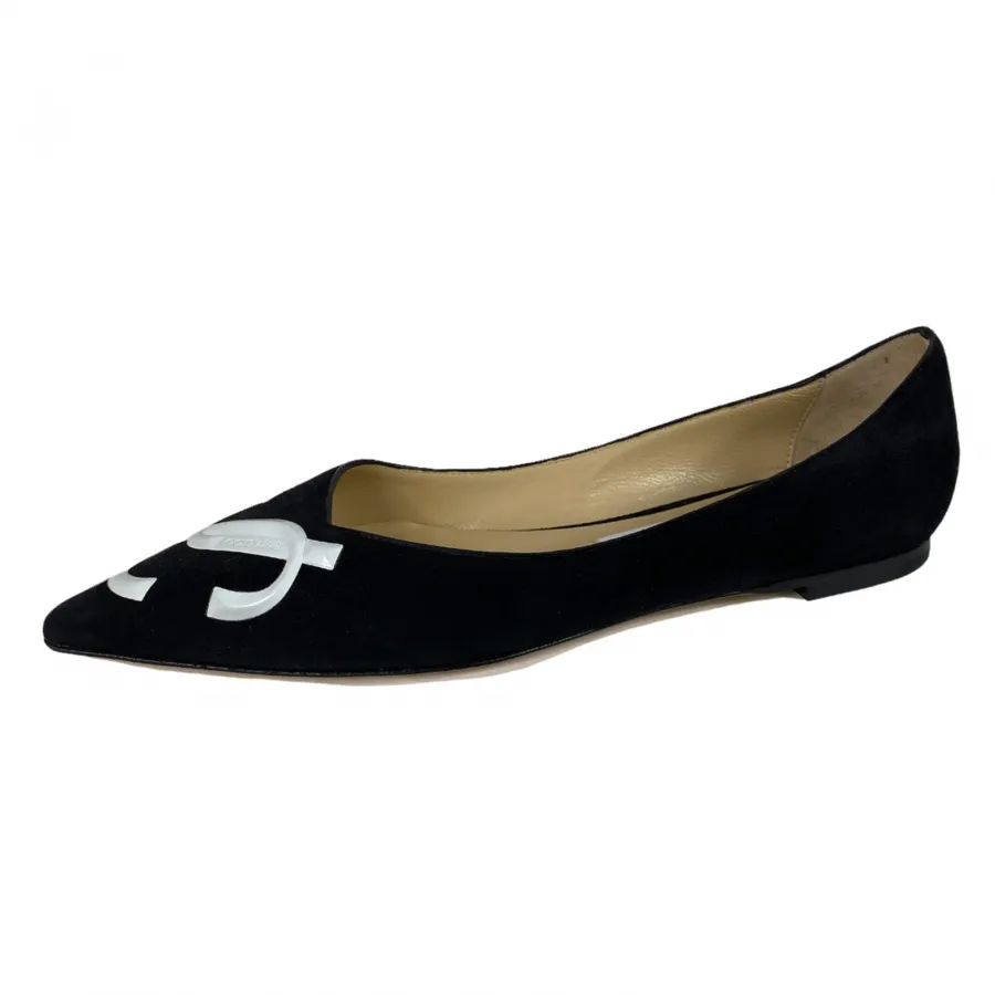 E93 ballerina donna JIMMY CHOO LOVE FLAT suede black flats shoes women