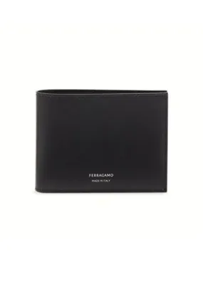 FERRAGAMO Accessori,Portafogli Portafoglio bi-fold in pelle di vitello nero 