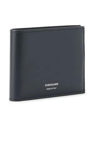 FERRAGAMO Accessori,Portafogli Portafoglio bi-fold in pelle di vitello nero 