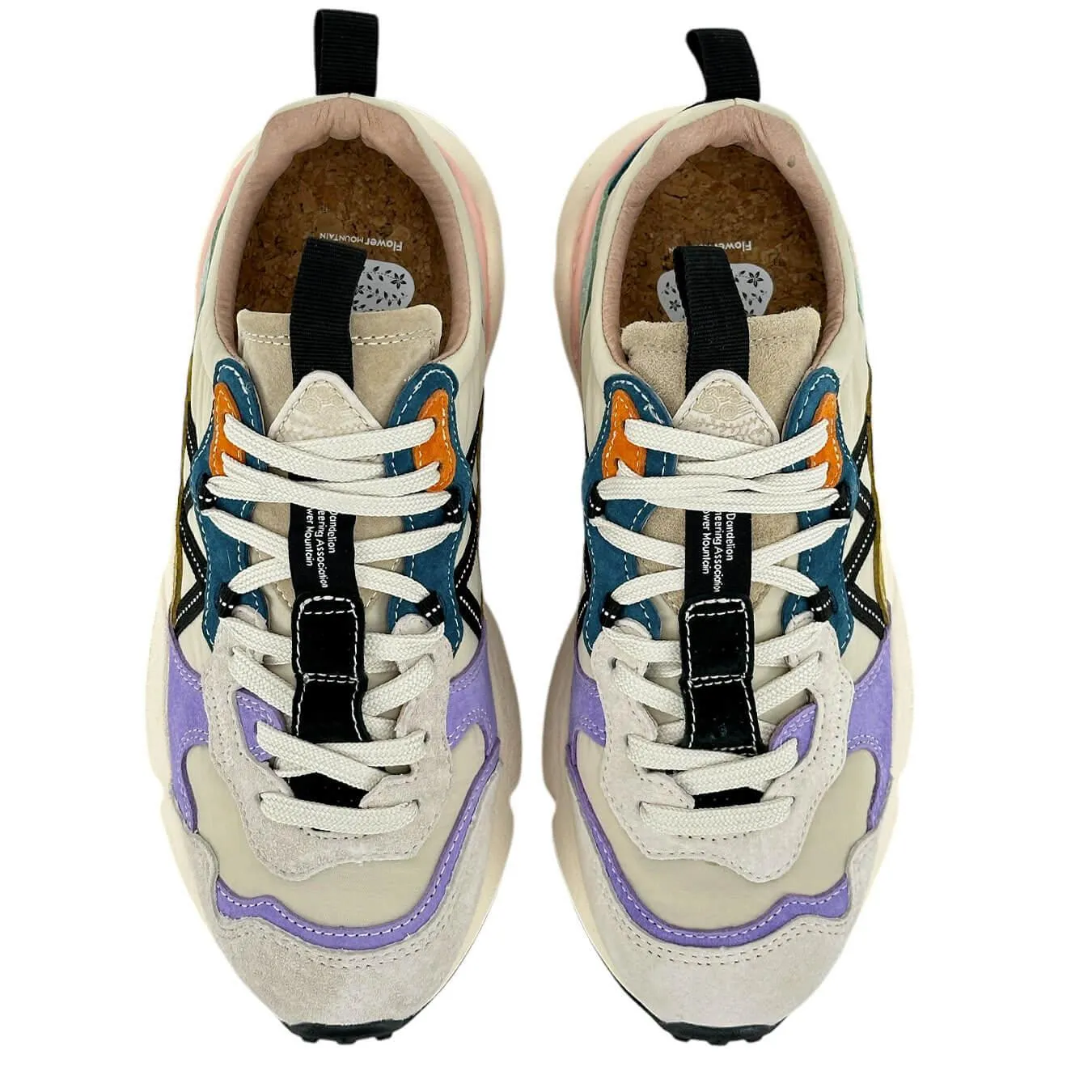 Flower Mountain Lenzan Sneakers Donna, Suede e Nylon, Grigio