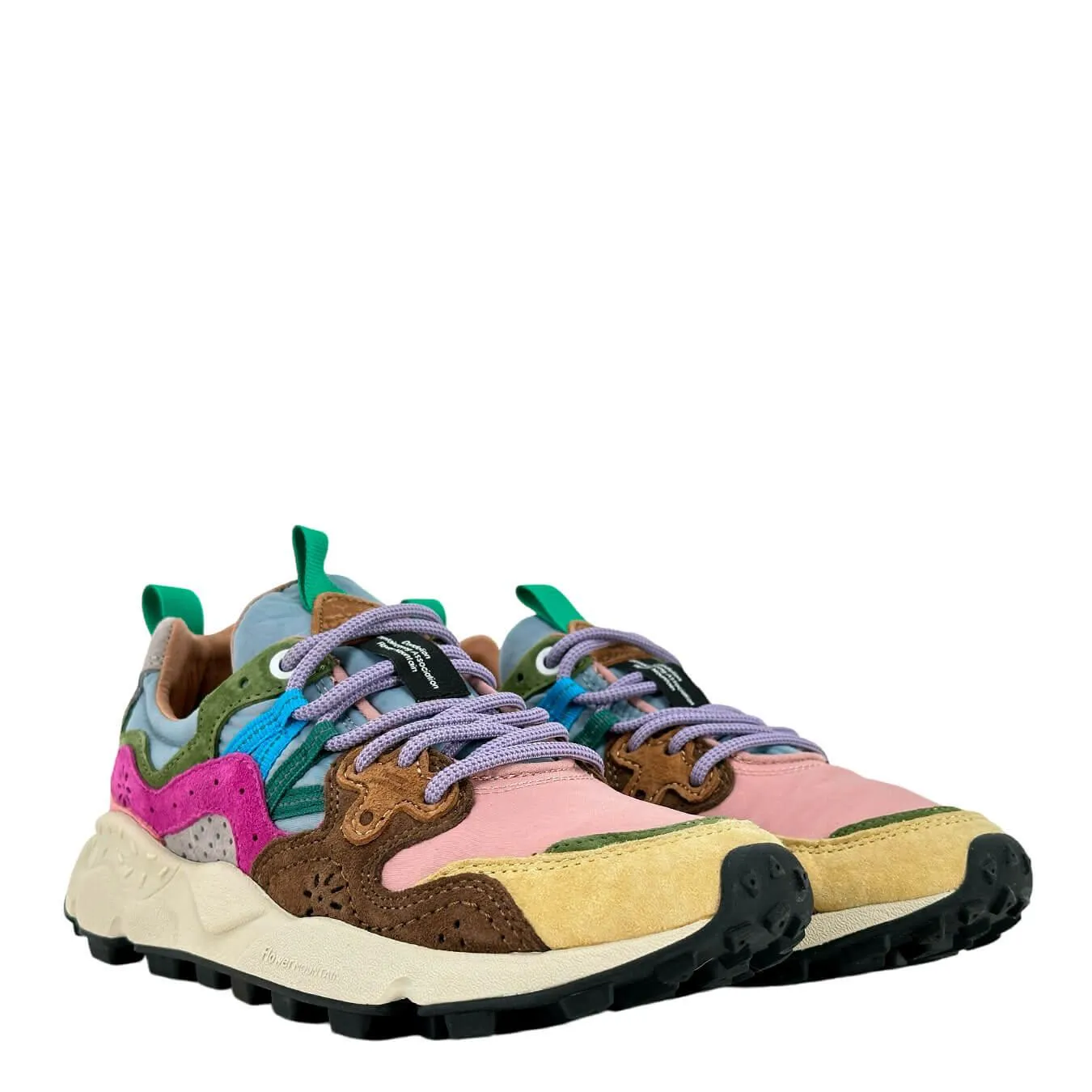 Flower Mountain Yamano 3 Sneakers Donna, Suede e Nylon, Multicolore