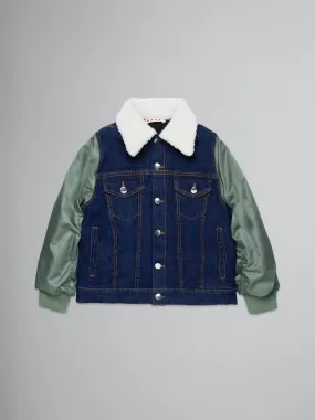 Giacca in denim con maniche stile bomber