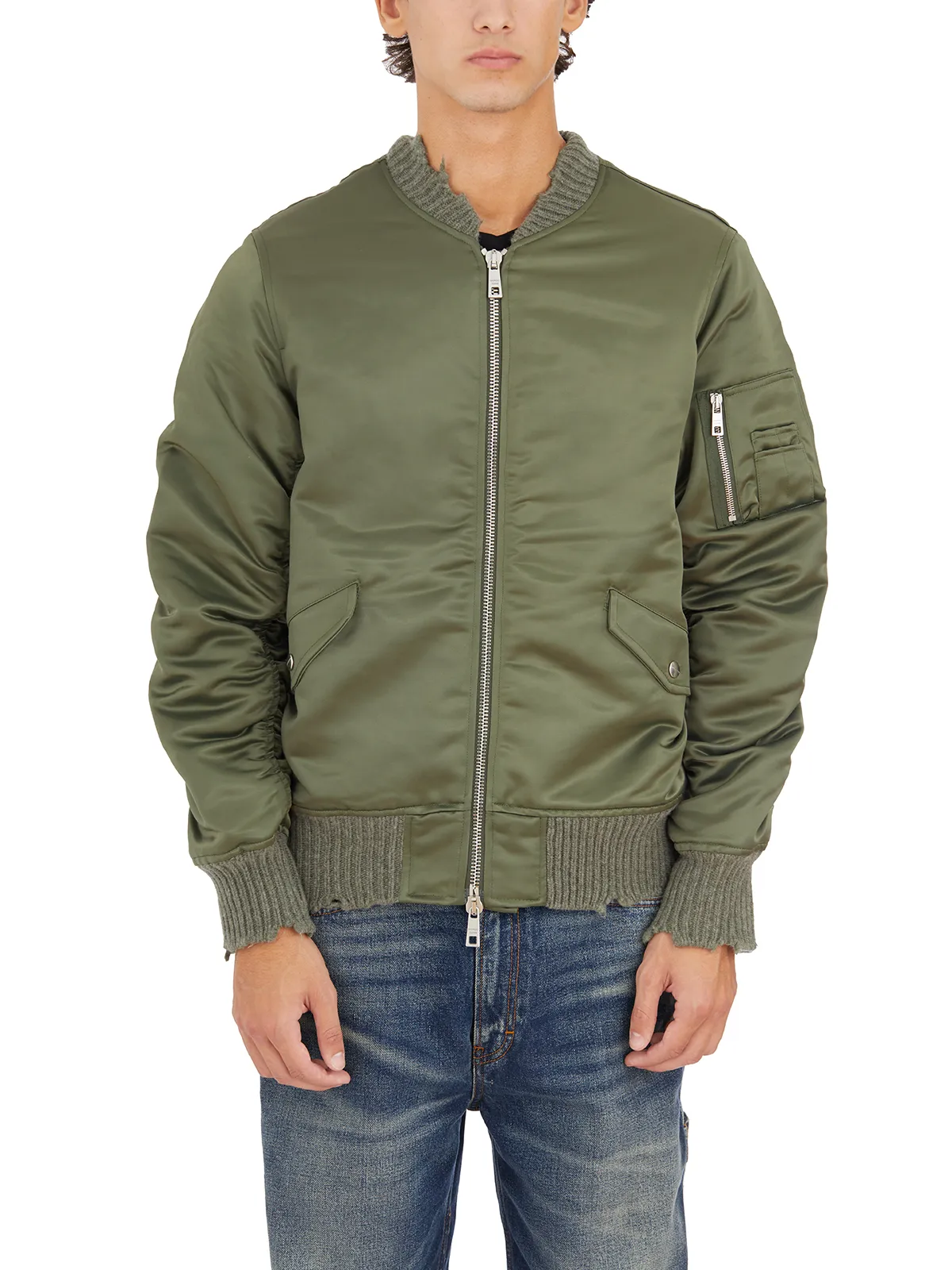 GIORGIO BRATO  BOMBER OVER IN COTONE E NYLON 