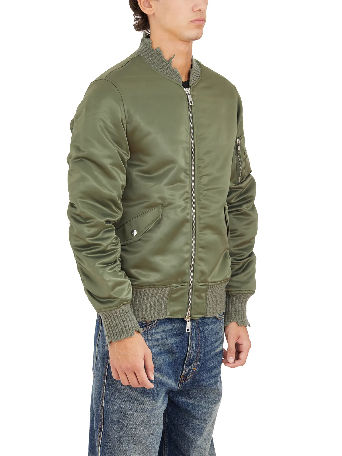 GIORGIO BRATO  BOMBER OVER IN COTONE E NYLON 