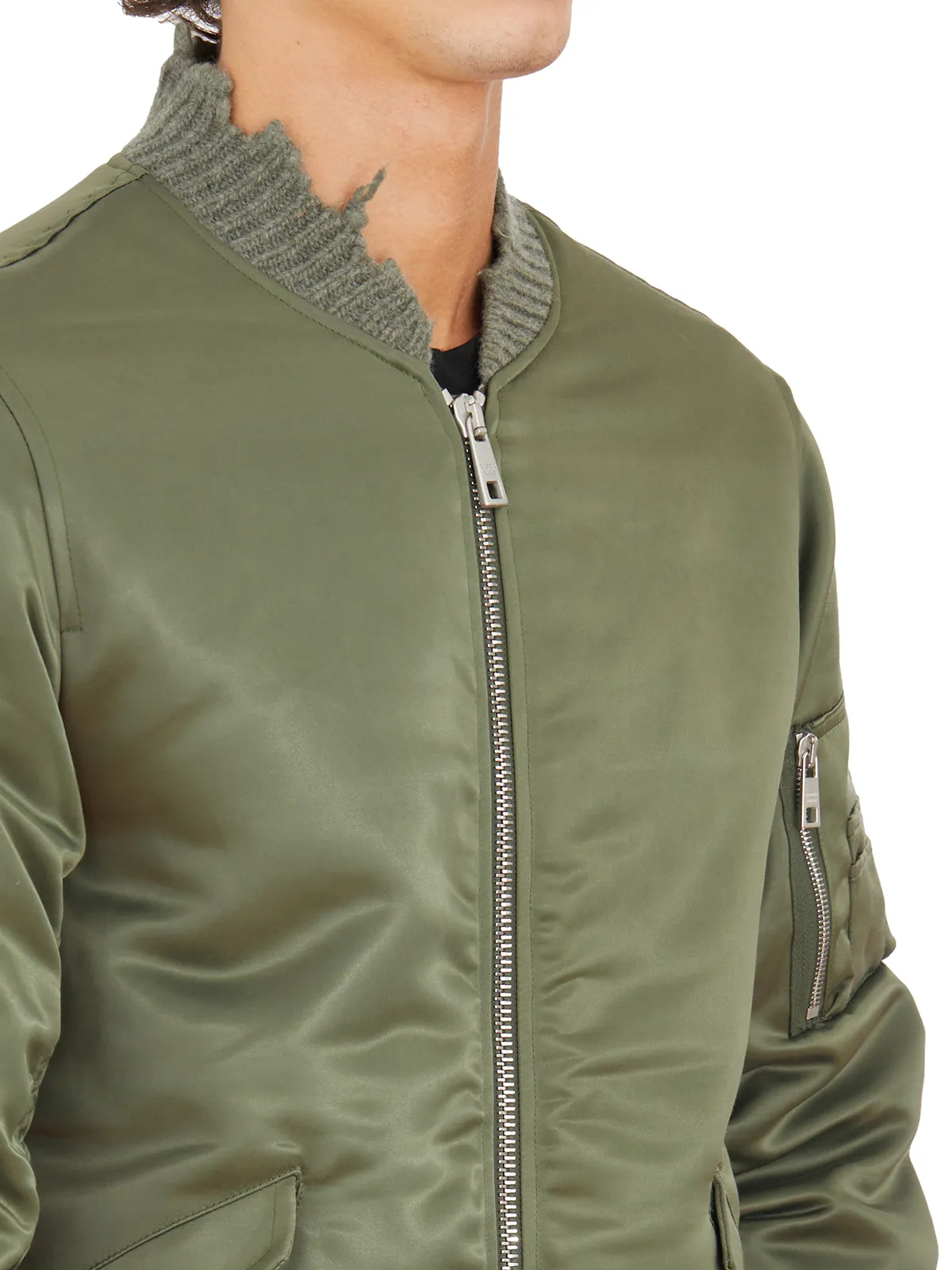 GIORGIO BRATO  BOMBER OVER IN COTONE E NYLON 