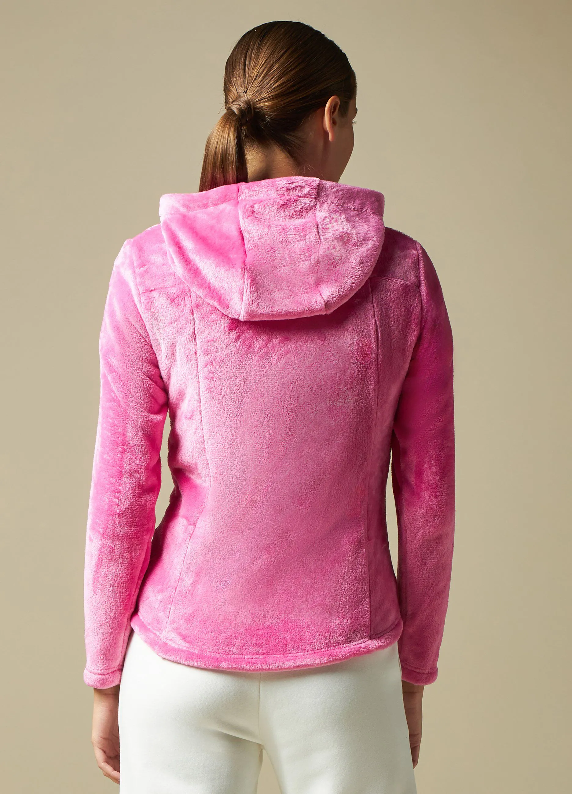 HOLISTIC  Felpa in coral fleece full zip donna