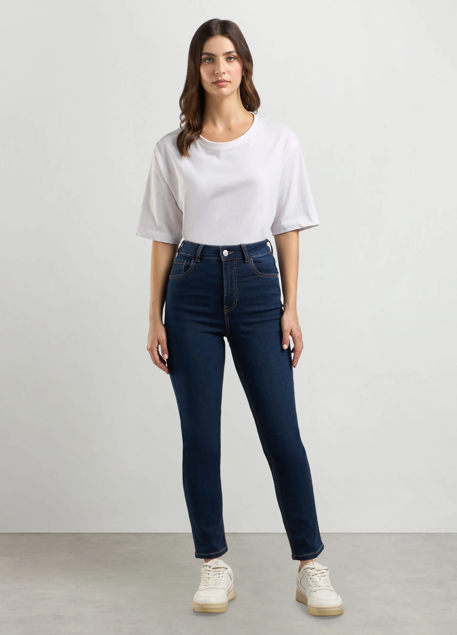 HOLISTIC  Pantaloni in denim di misto cotone stretch donna