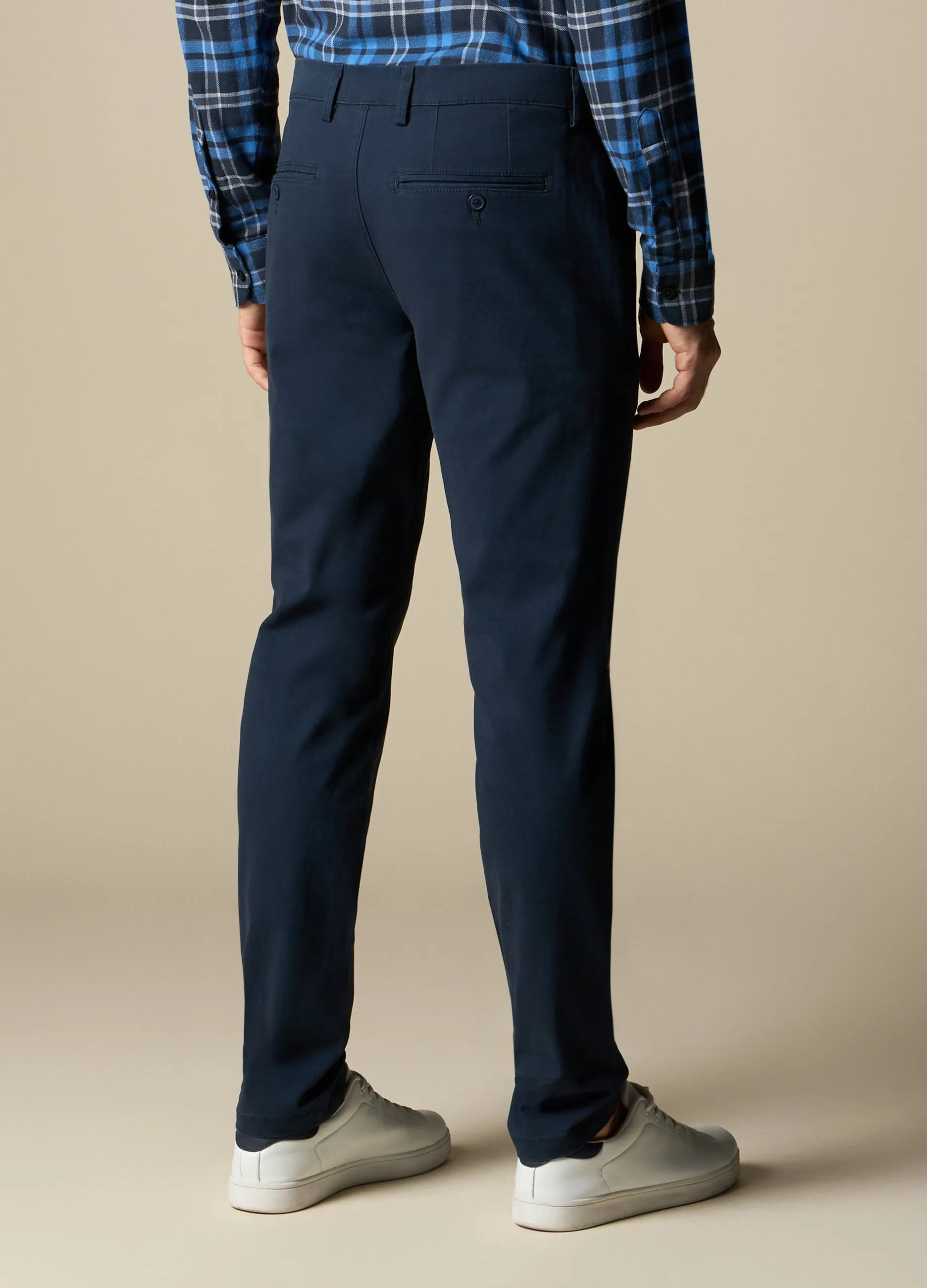 J. HART & BROS  Pantaloni chino in cotone stretch uomo