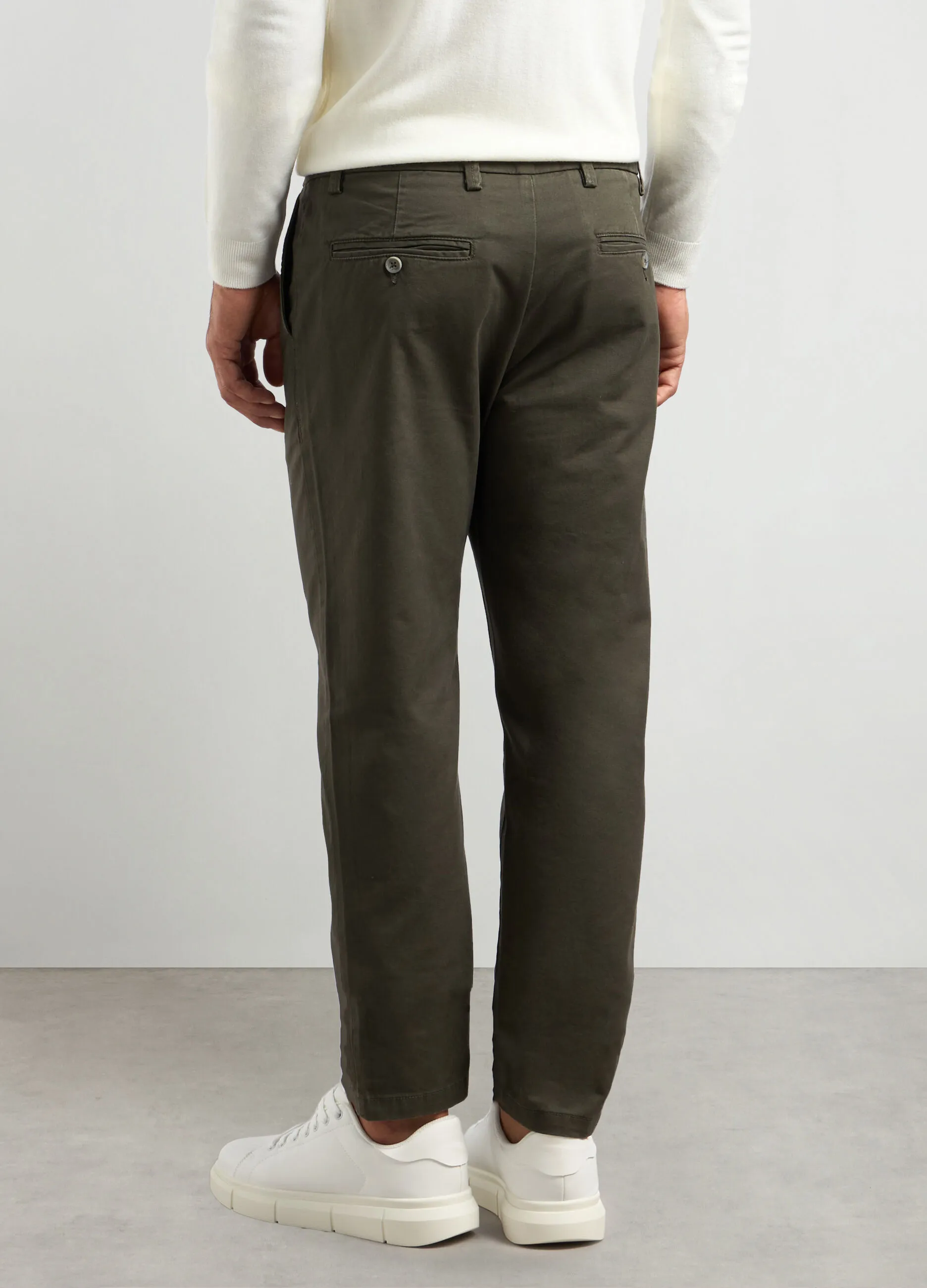 J. HART & BROS  Pantaloni chino regular fit in twill di cotone uomo