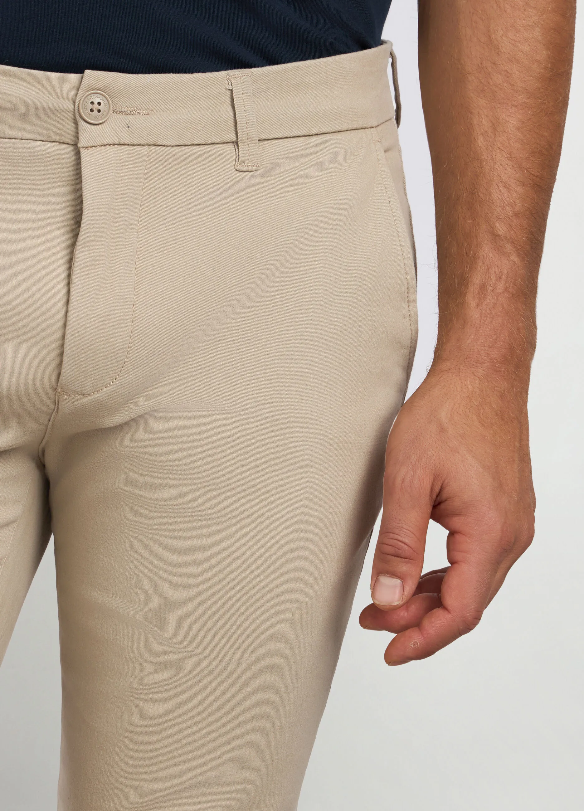 J. HART & BROS  Pantaloni chino slim fit in twill stretch uomo