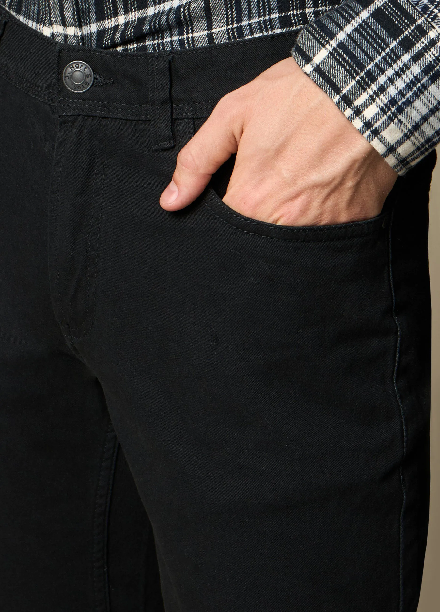 J. HART & BROS  Pantaloni in puro cotone uomo