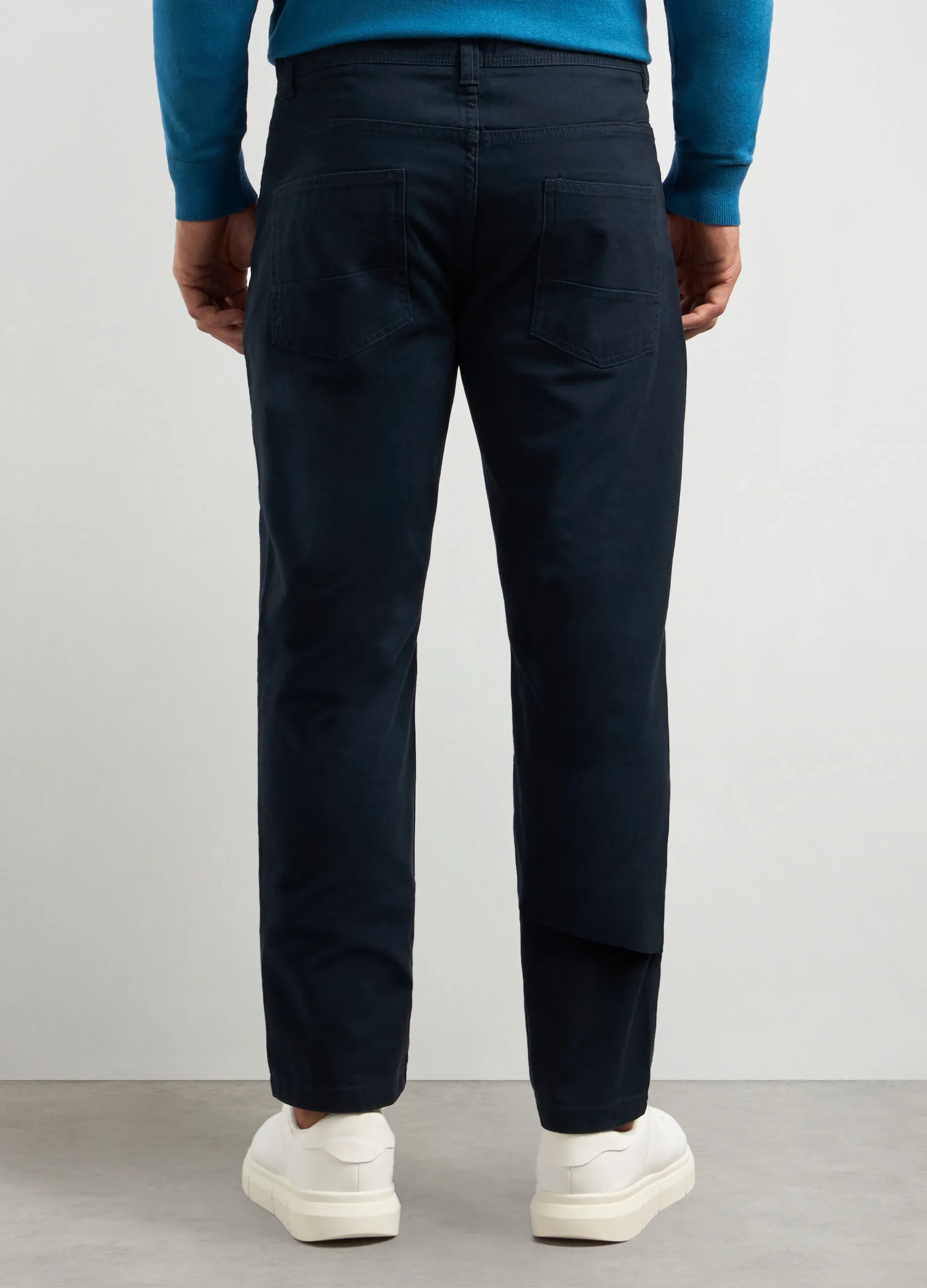 J. HART & BROS  Pantaloni regular fit in twill di cotone uomo