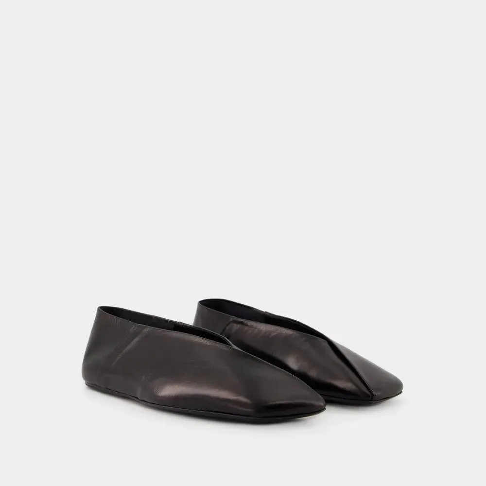 Jil Sander Ballerinas - Leather - Black Black 