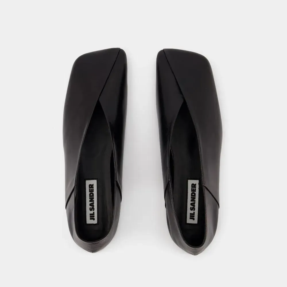 Jil Sander Ballerinas - Leather - Black Black 