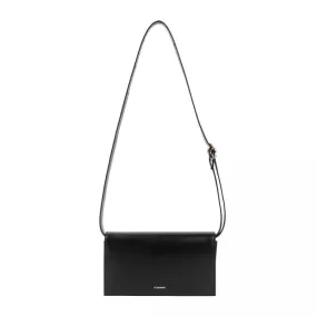 Jil Sander Black Leather All-Day Buckle Bag Black 