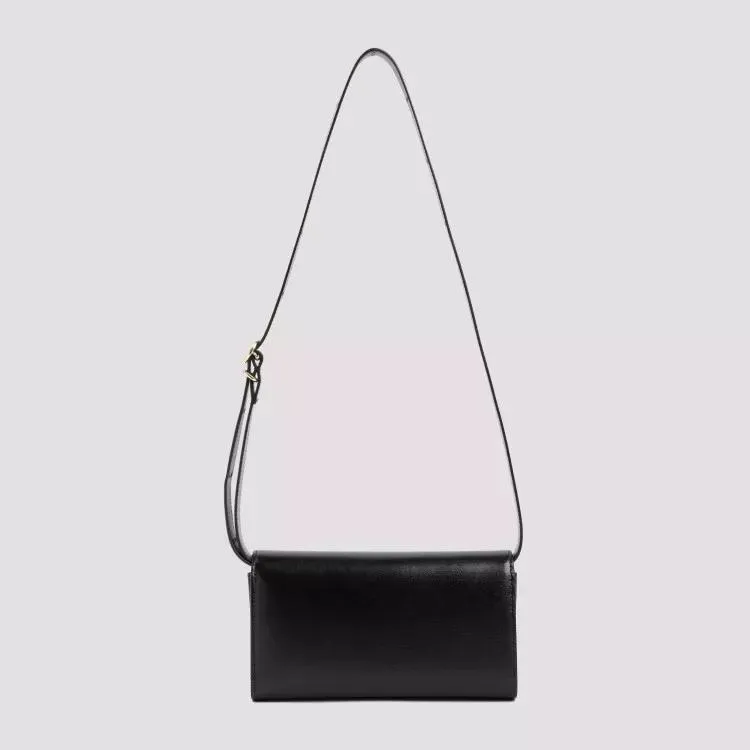 Jil Sander Black Leather All-Day Buckle Bag Black 