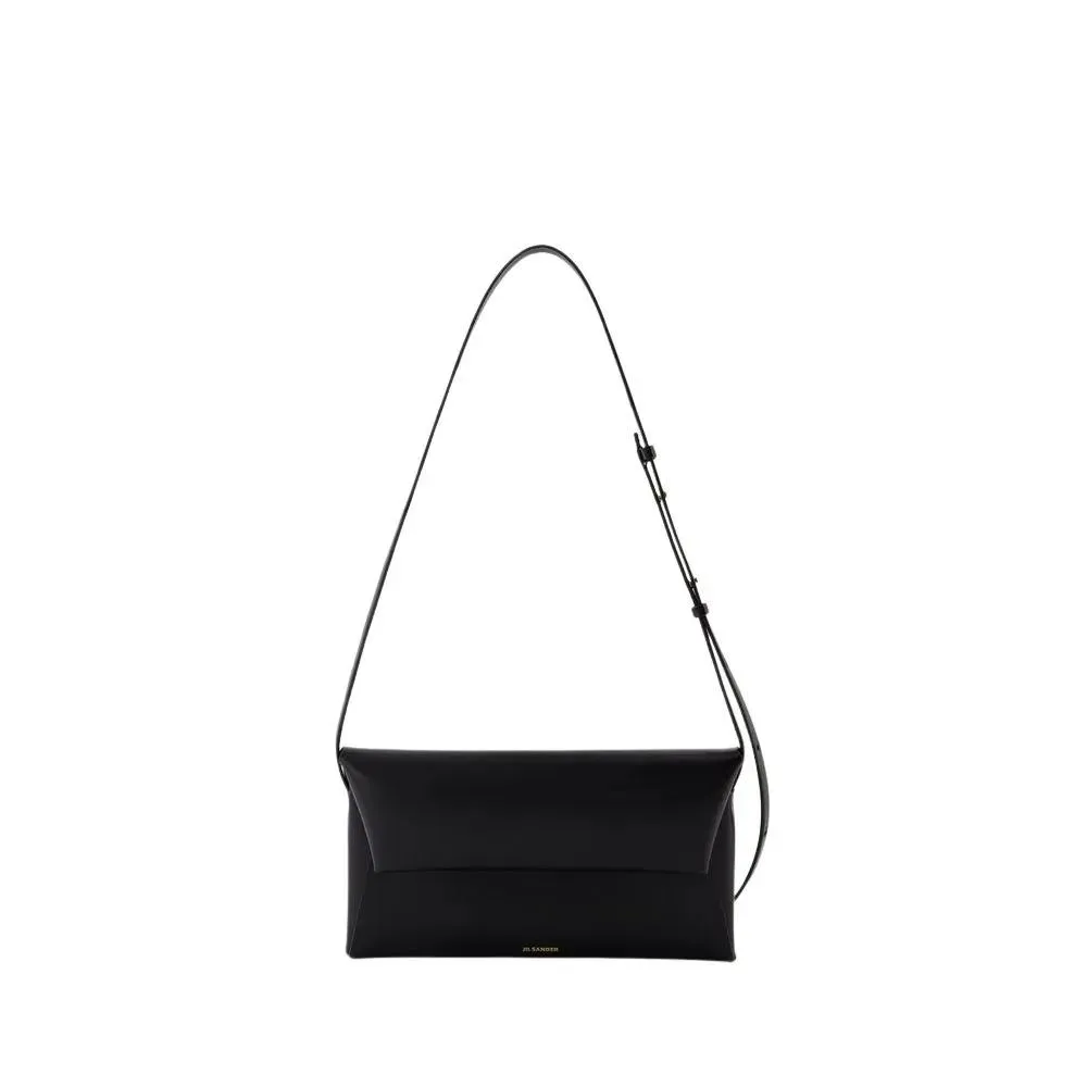 Jil Sander Folded Small Crossbody - Leather - Black Black 