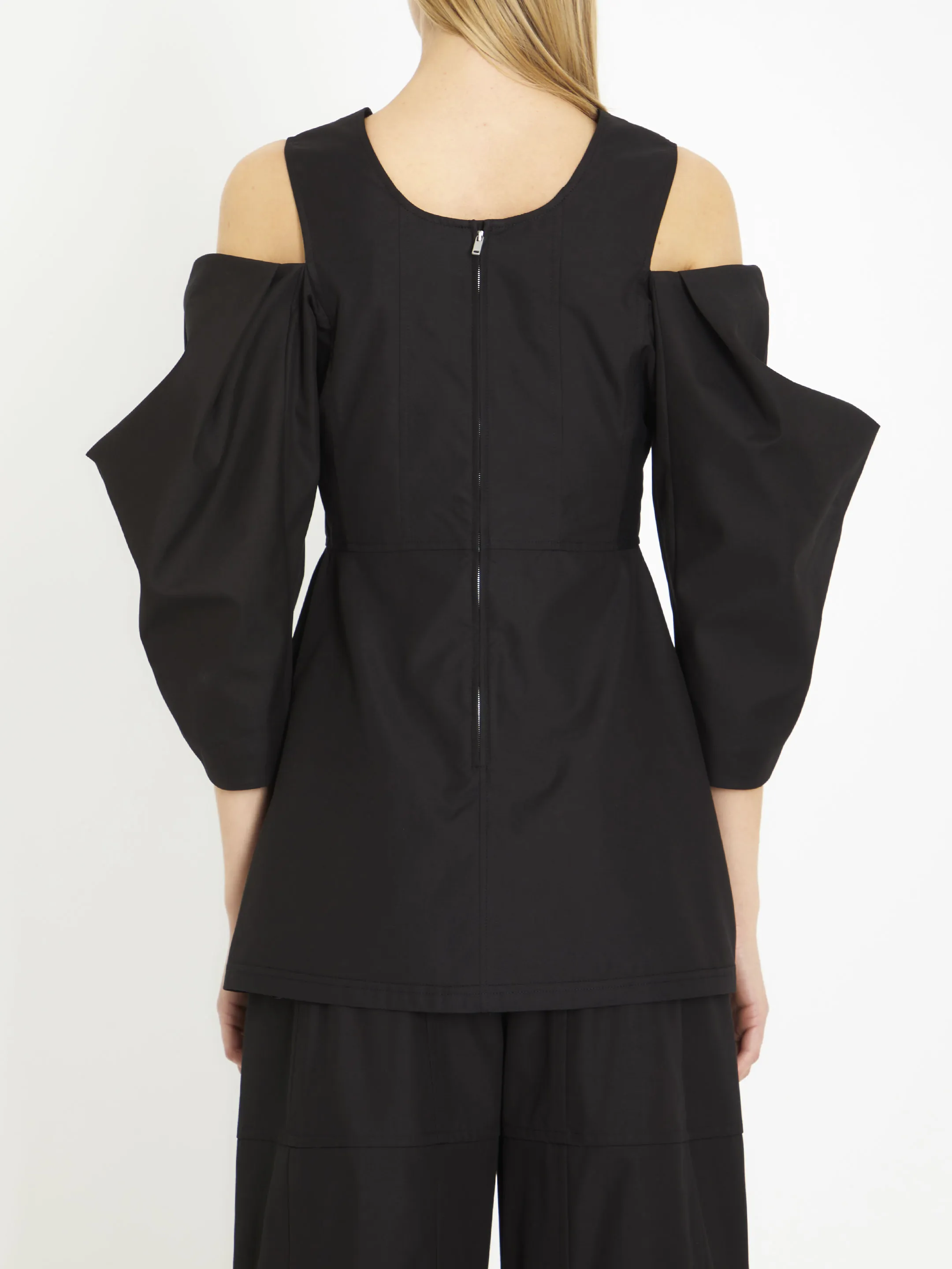 JIL SANDER    Top cut-out in cotone