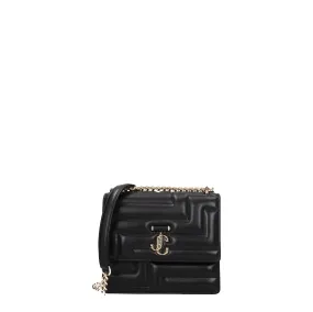 Jimmy Choo Borse a Tracolla Avenue quad Donna Pelle Nero/Oro