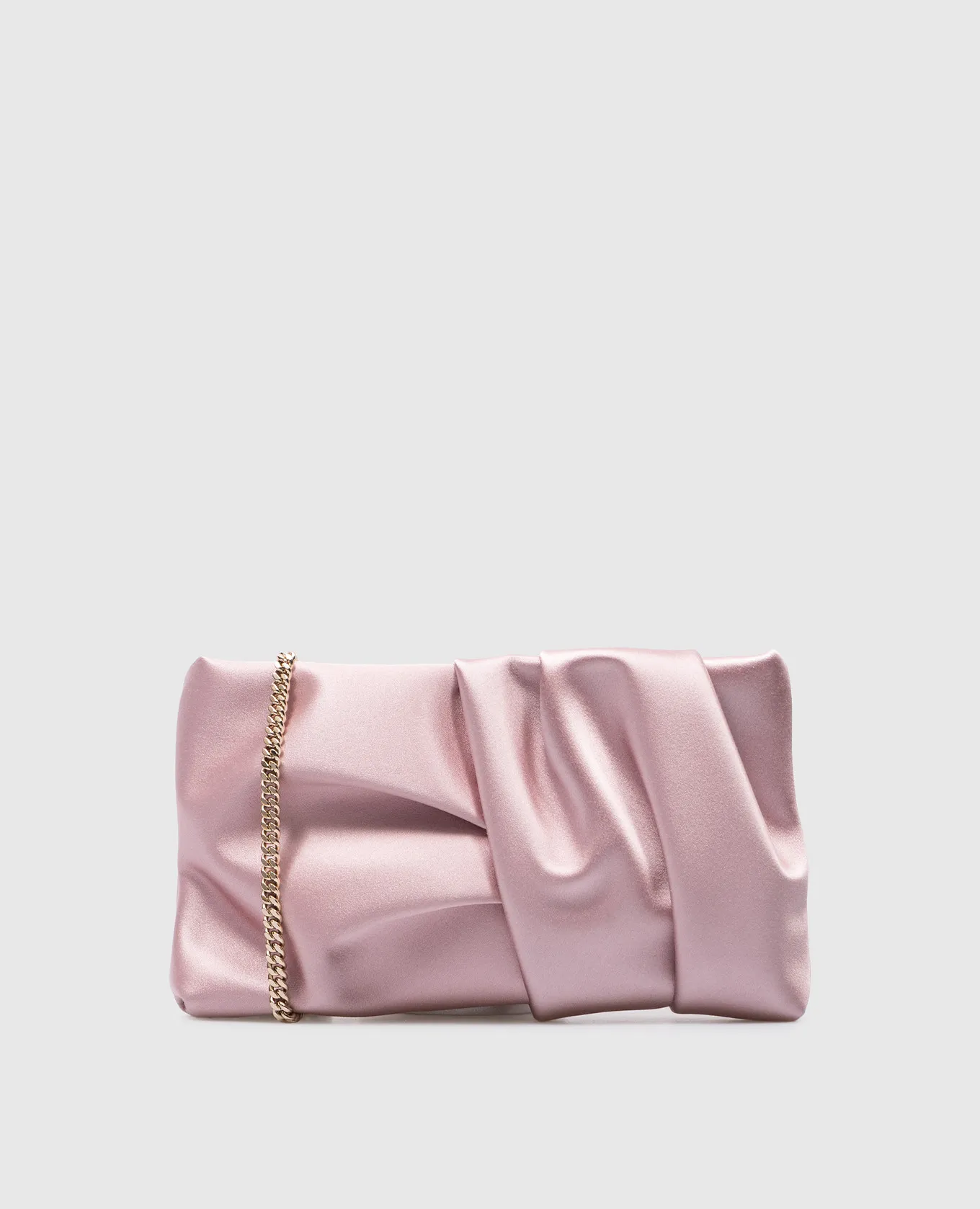 Jimmy Choo Pochette drappeggiata in raso rosa Bonny BONNYCLUTCHSAT