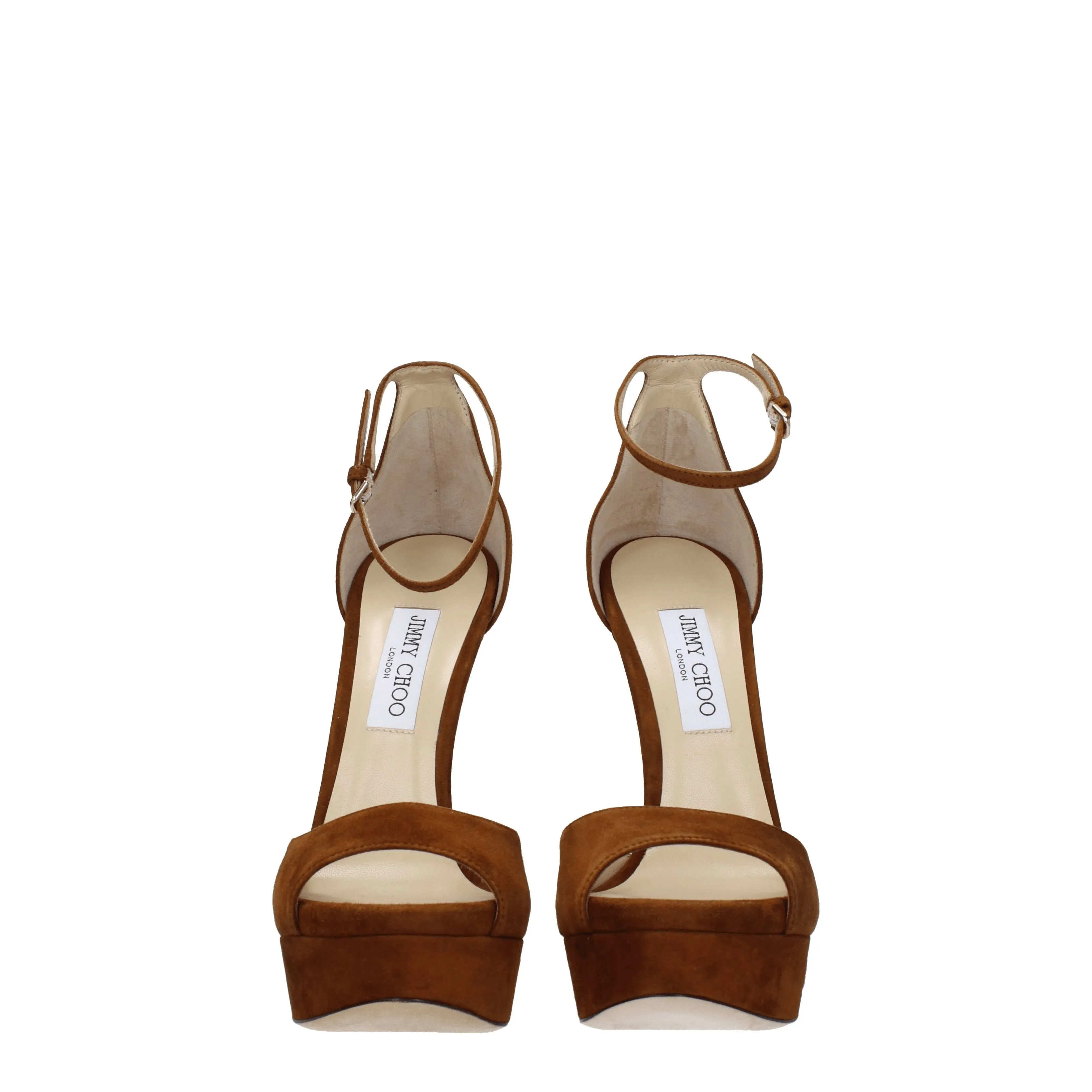 Jimmy Choo Sandali Donna Camoscio Marrone/Tan