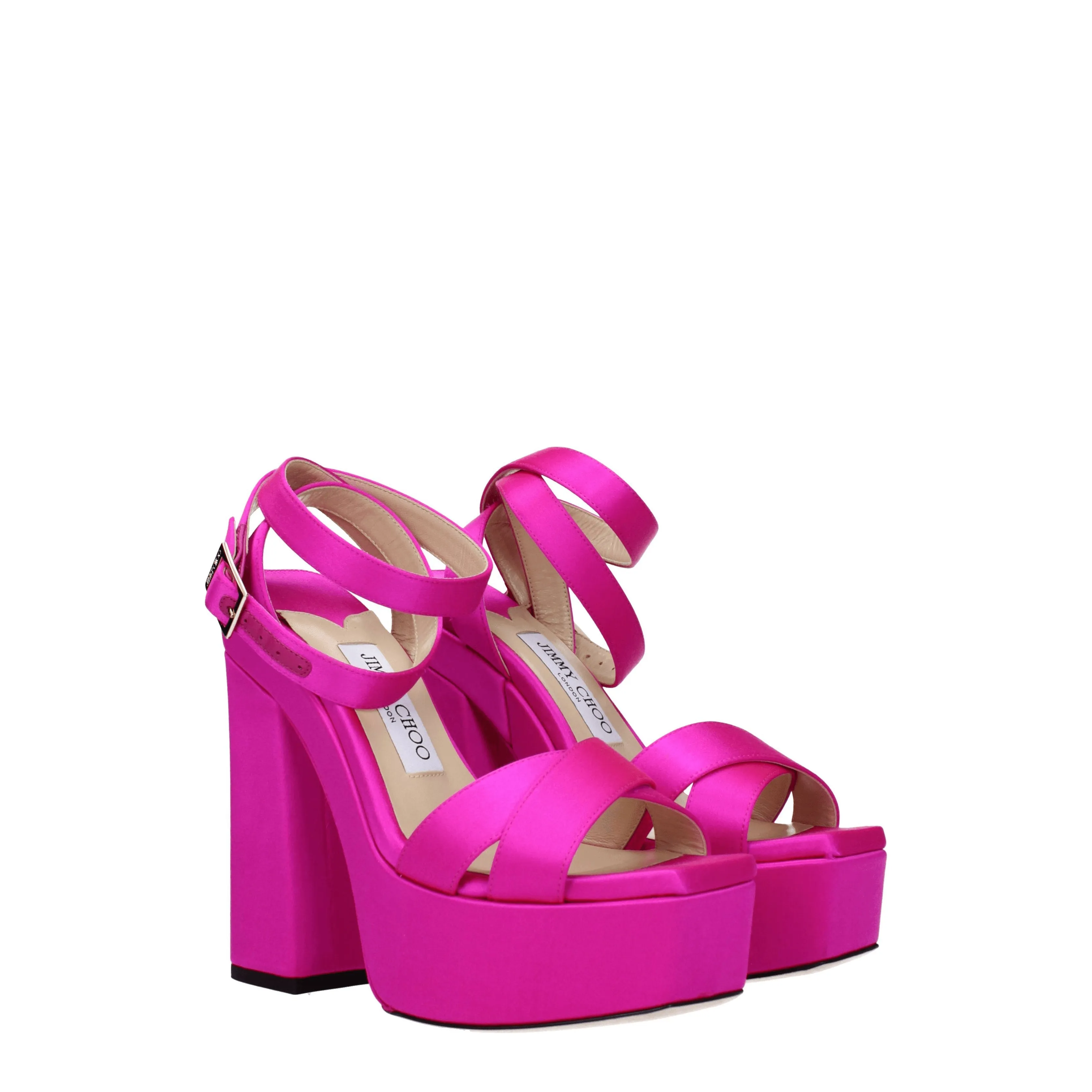 Jimmy Choo Sandali Gaia Donna Raso Fuxia