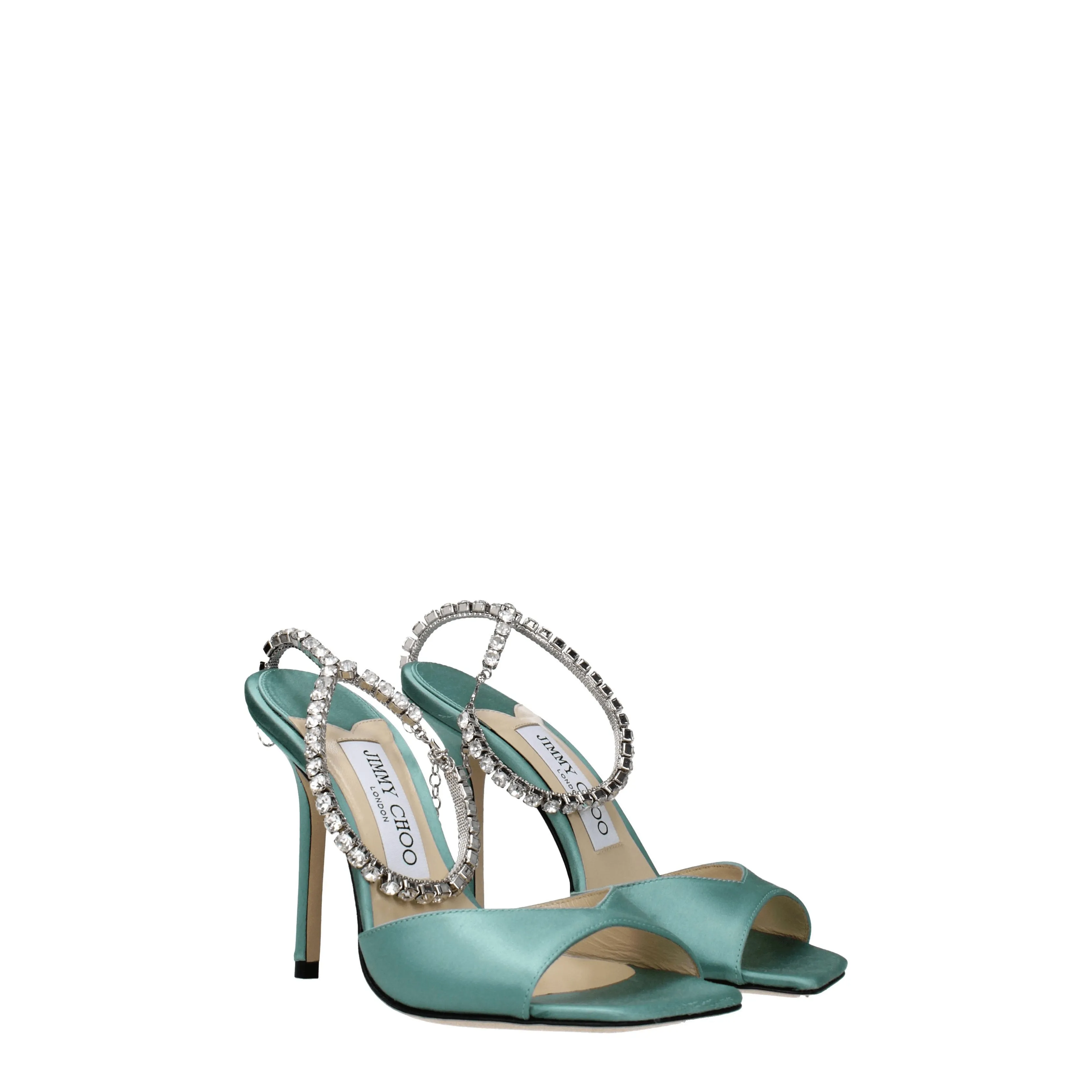 Jimmy Choo Sandali Saeda Donna Raso Verde/Fumo