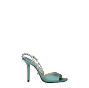 Jimmy Choo Sandali Saeda Donna Raso Verde/Fumo