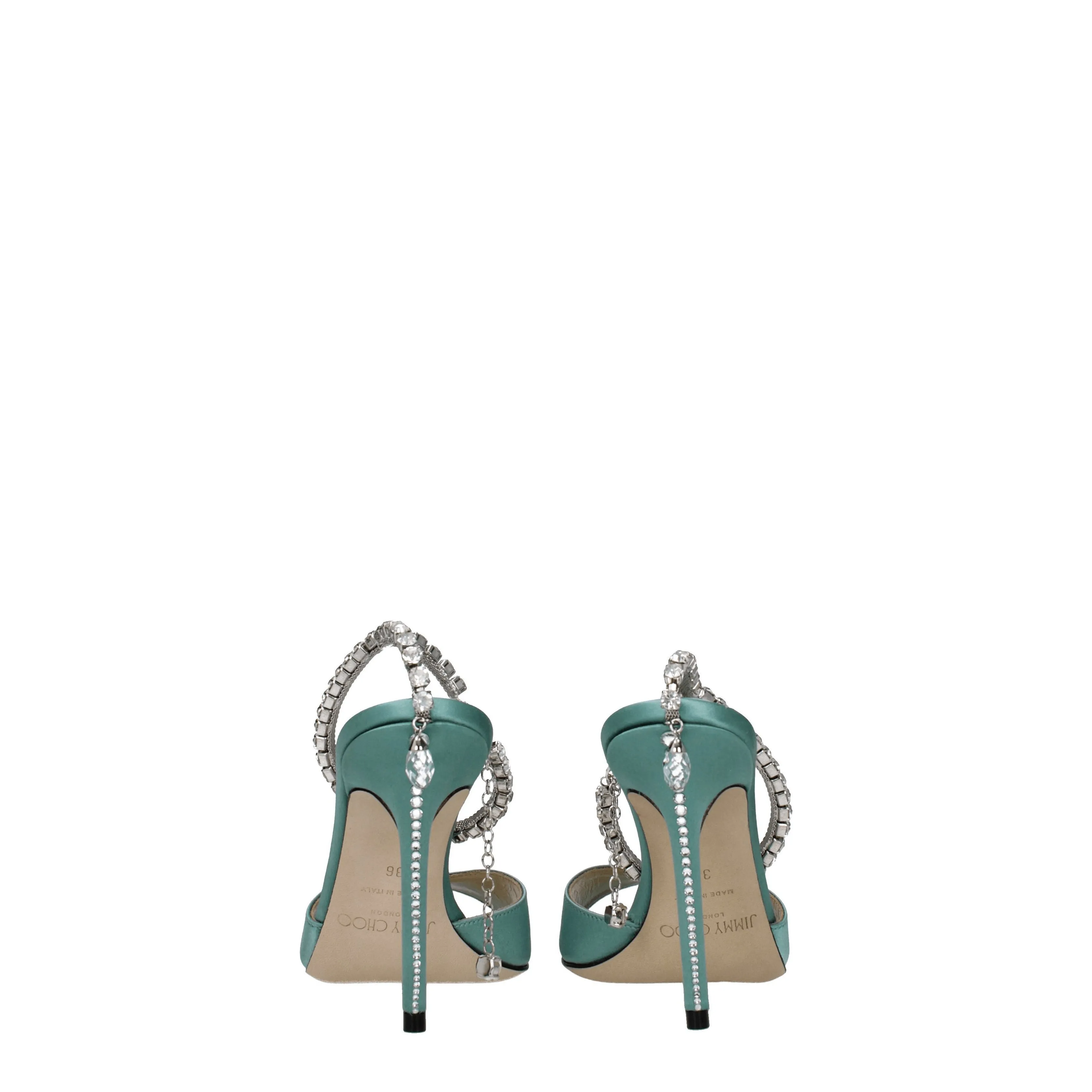 Jimmy Choo Sandali Saeda Donna Raso Verde/Fumo