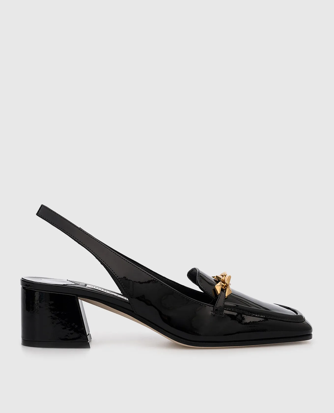 Jimmy Choo Slingback Diamond Tilda in vernice nera DIAMONDTILDASB45SOP