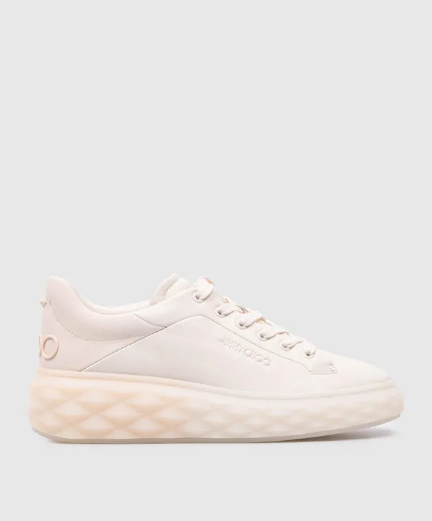 Jimmy Choo Sneakers combo Diamond Maxi/F II di colore beige con logo DIAMONDMAXIFIIBFA