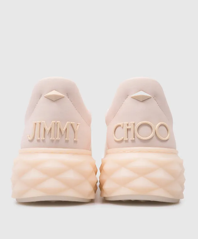 Jimmy Choo Sneakers combo Diamond Maxi/F II di colore beige con logo DIAMONDMAXIFIIBFA