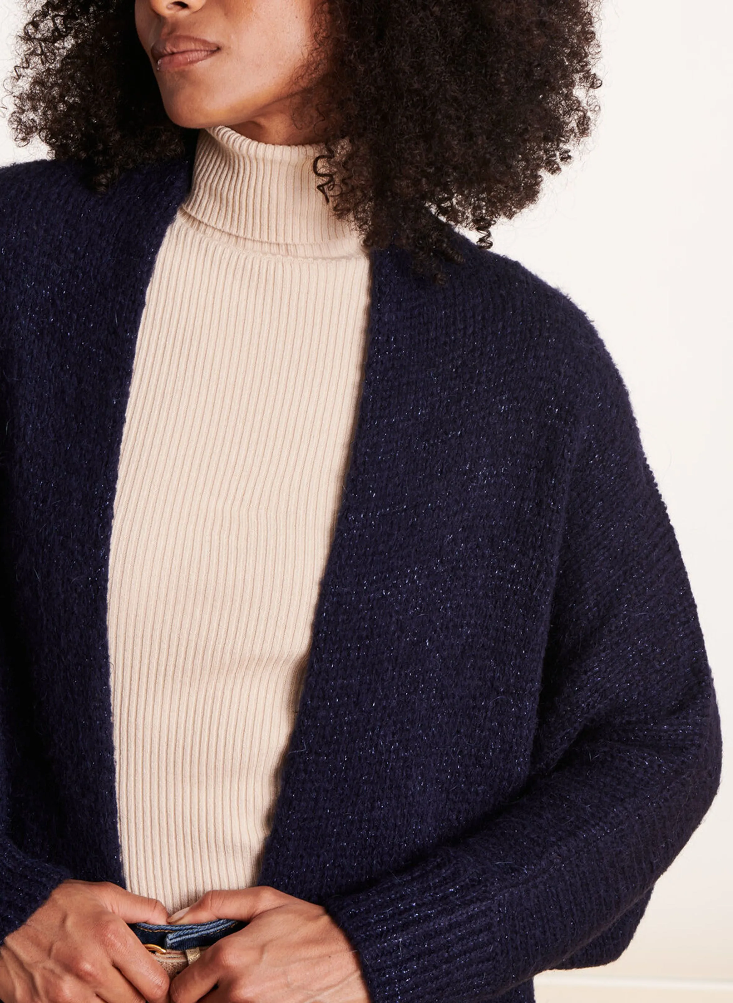  LA FEE MARABOUTEE   Cardigan ampio in maglia | Blu