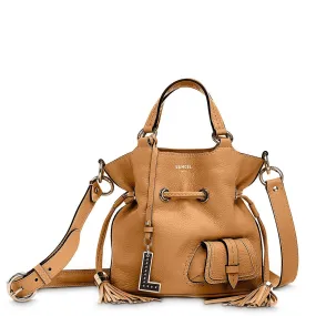  LANCEL   PREMIER FLIRT - Borsa a secchiello in pelle martellata | Marrone